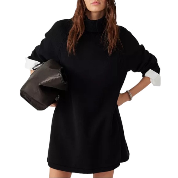 Ba&sh Medee Turtleneck Sweater Dress in Black (M/2) - Picture 13 of 13